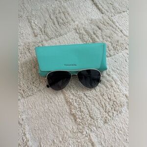 Tiffany & Co. Black Sunglasses with Silver Accents